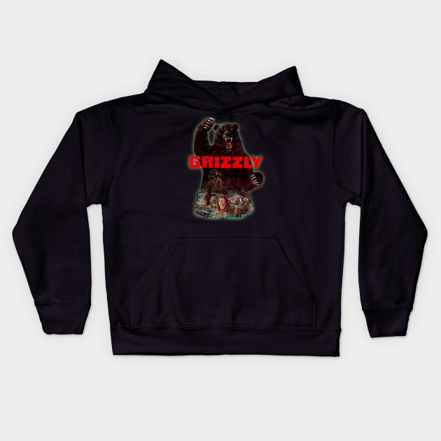 Grizzly 1976 Kids Hoodie by Polaroid Popculture